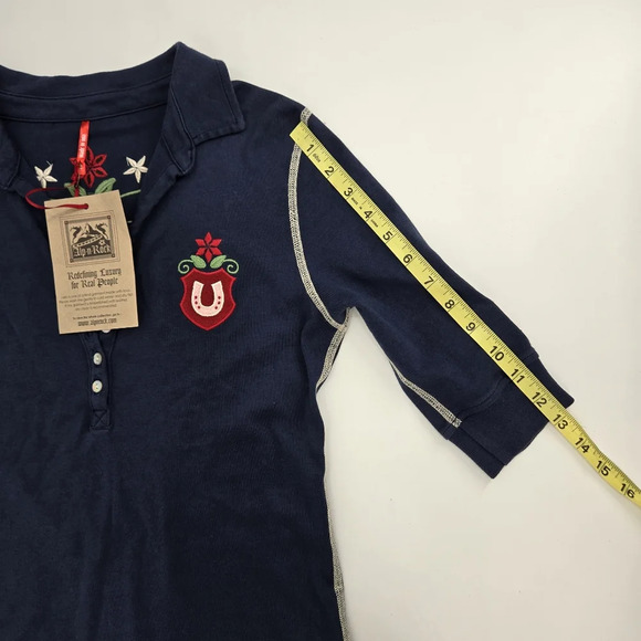 Alp n Rock Live to Ride floral Embroidered 3/4  Sleeve Top NWT - Picture 5 of 13